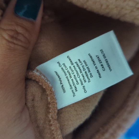 Haven Well Within Brown Sherpa Funnel Neck Pullover Cozy Lounge Wear Size Small - Picture 13 of 13